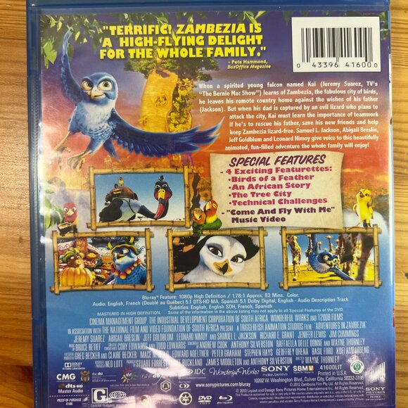 Adventures in Zambezia (Blu-ray Disc Only) Used Good - $5 - Picture 2 of 3